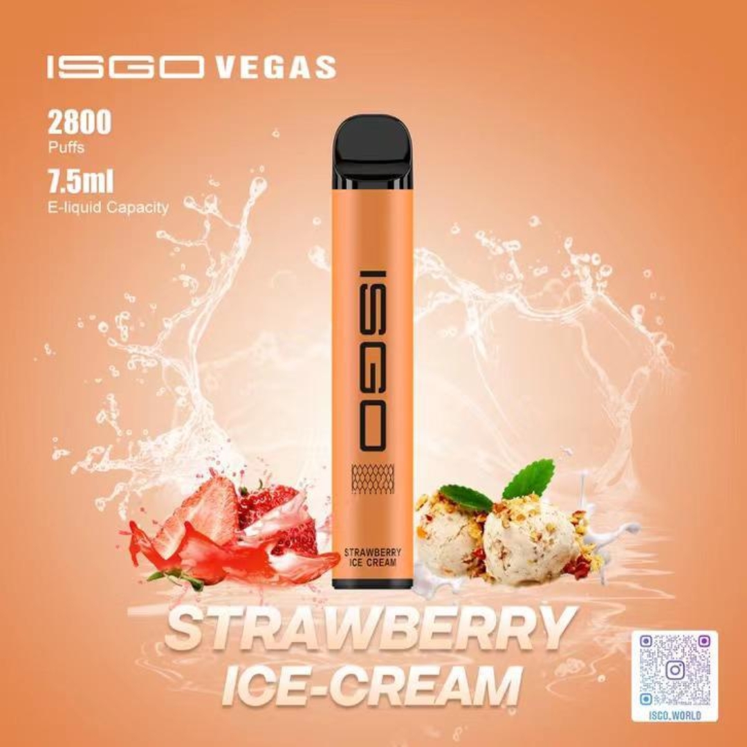 Isgo vegas disposable 2800 - Strawberry Ice-Cream