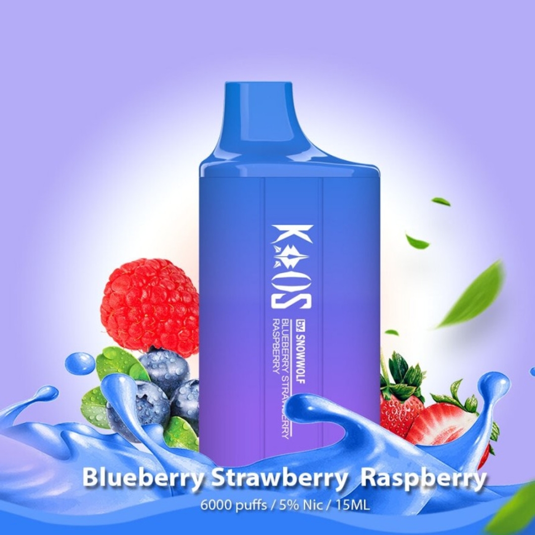 Snowwolf Kaos 6000 puffs - Blueberry Strawberry Raspberry