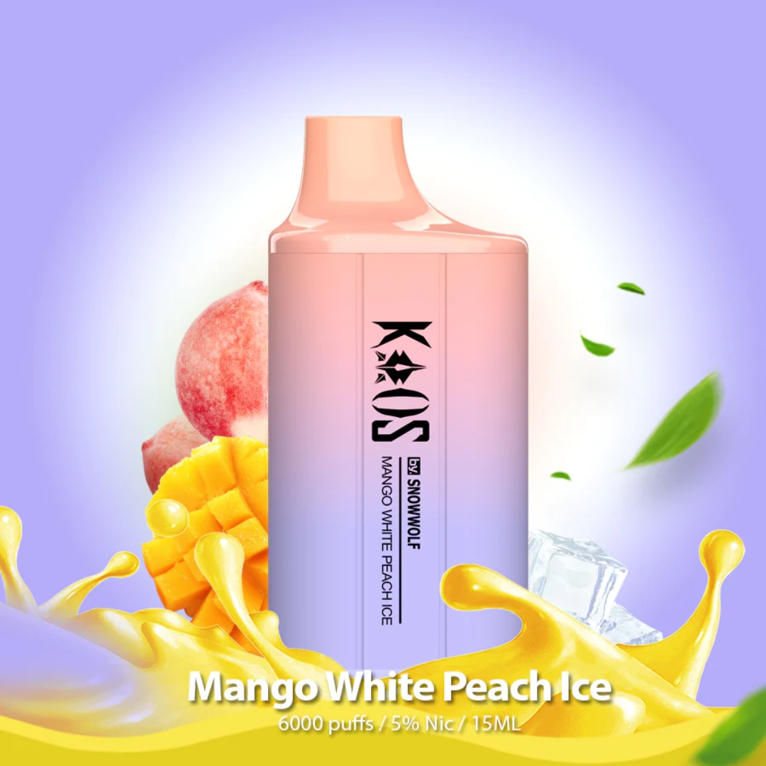Snowwolf Kaos 6000 puffs - Mango White Peach Ice