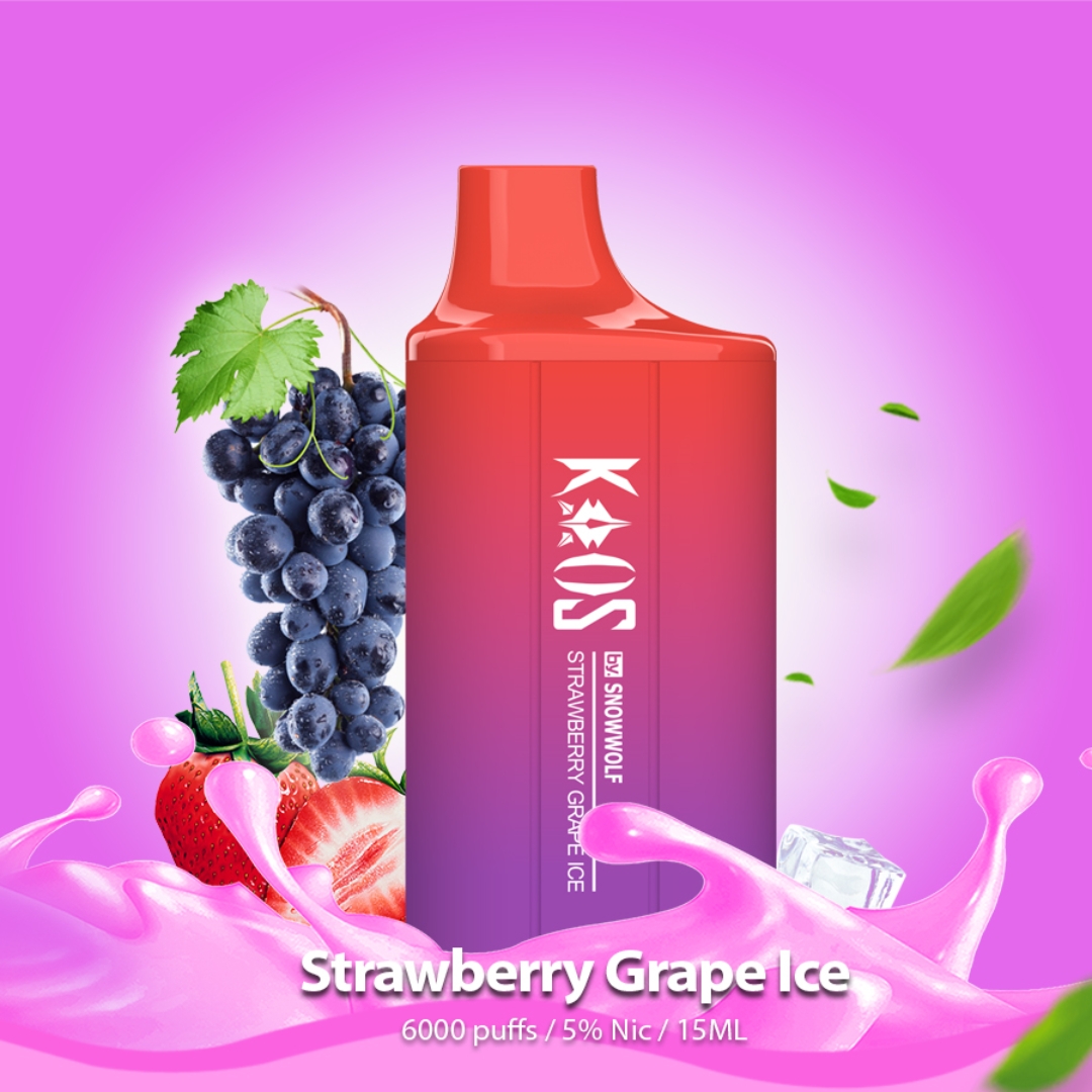 Snowwolf Kaos 6000 puffs - Strawberry Grape Ice