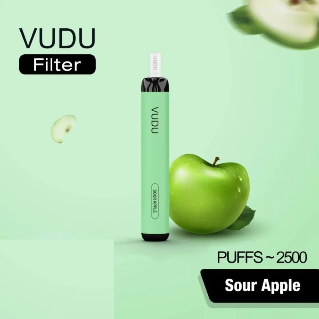 VUDU Filter 2500 Disposable Puffs - Sour Apple