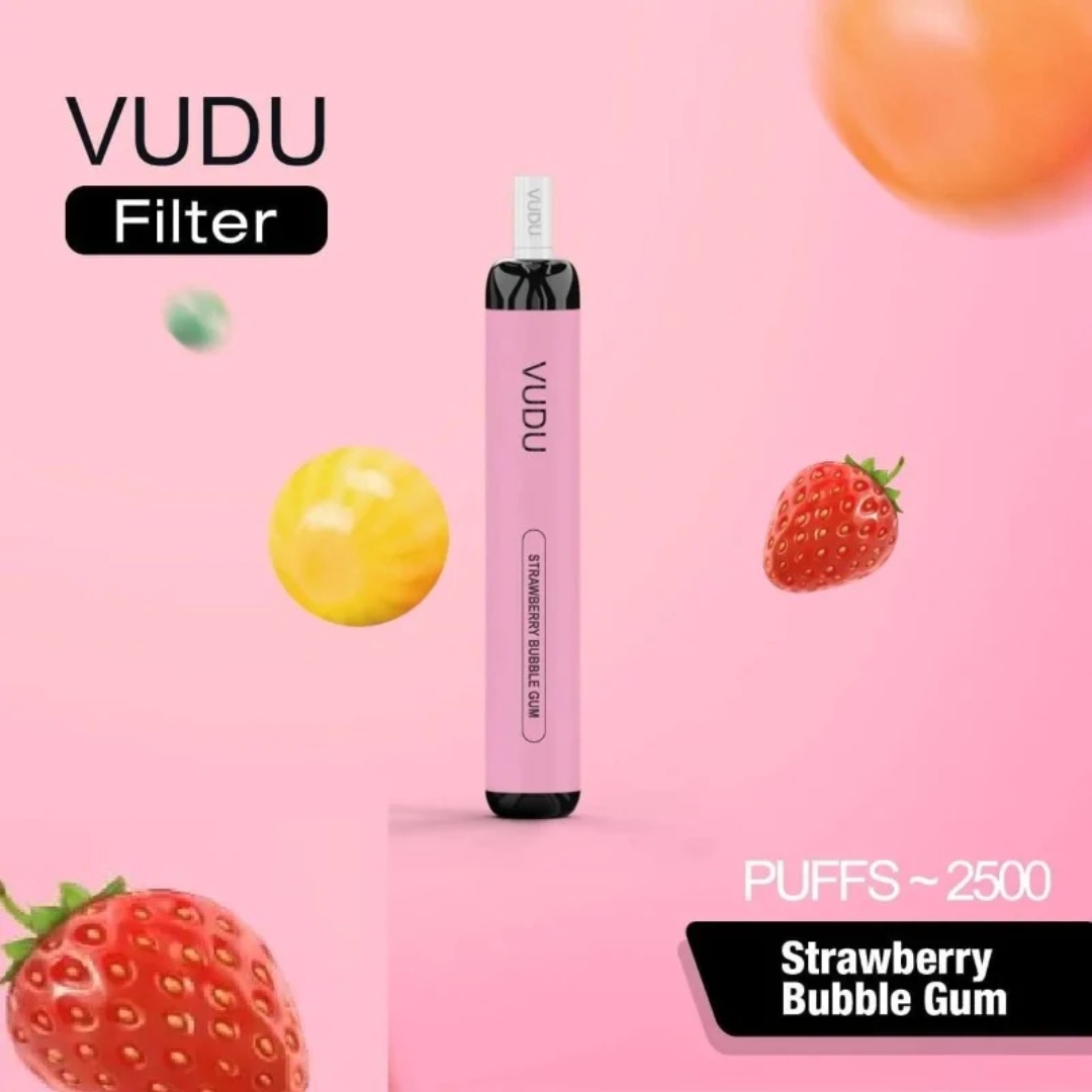 VUDU Filter 2500 Disposable Puffs - Strawberry Bubble Gum