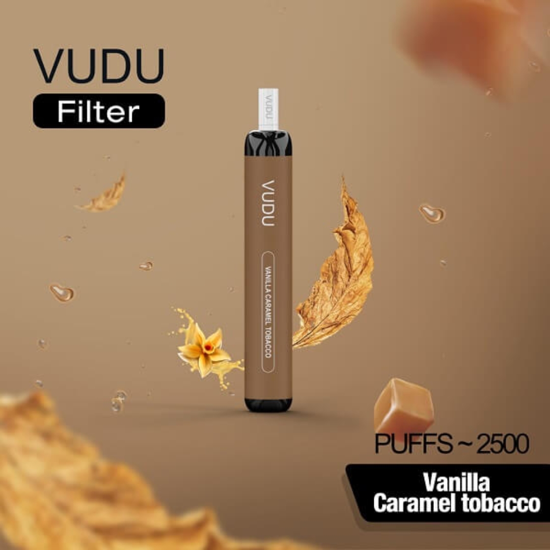 VUDU Filter 2500 Disposable Puffs - Vanilla Caramel Tobacco