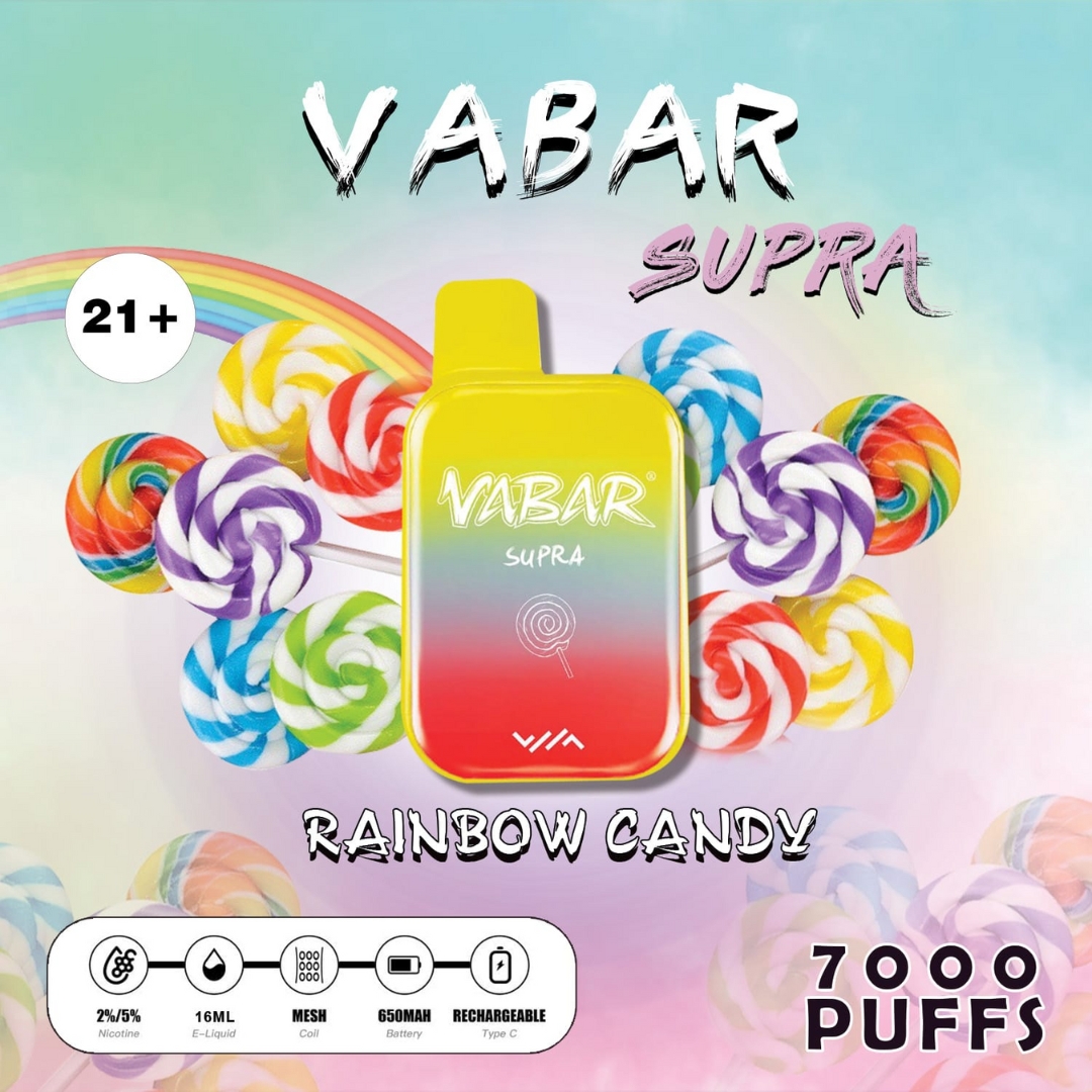 Vabar supra disposable vape 7000 - RAINBOW CANDY