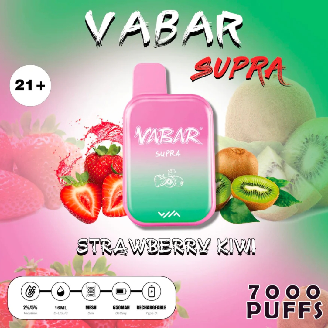 Vabar supra disposable vape 7000 - STRAWBERRY KIWI