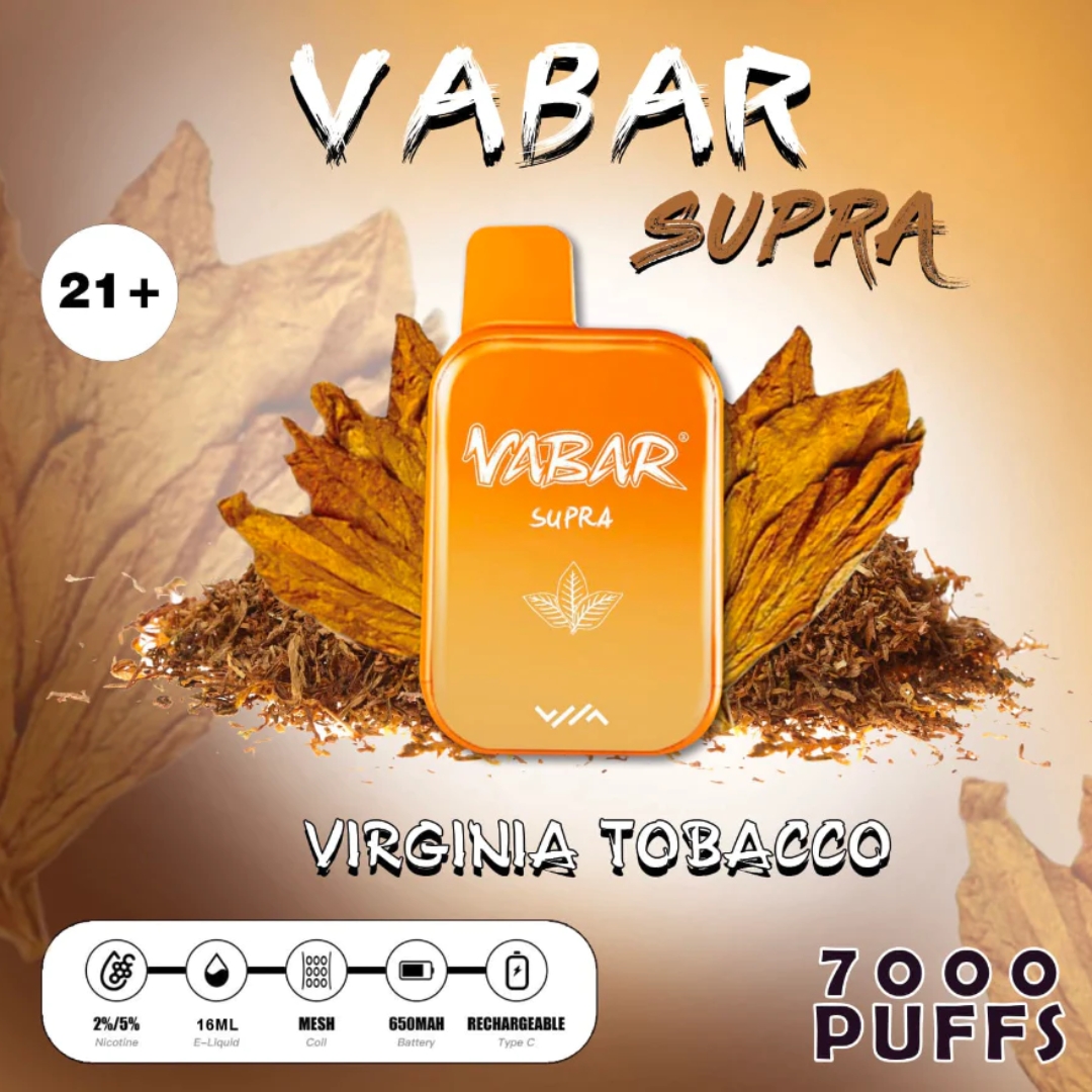 Vabar supra disposable vape 7000 - VIRGINIA TOBACCO