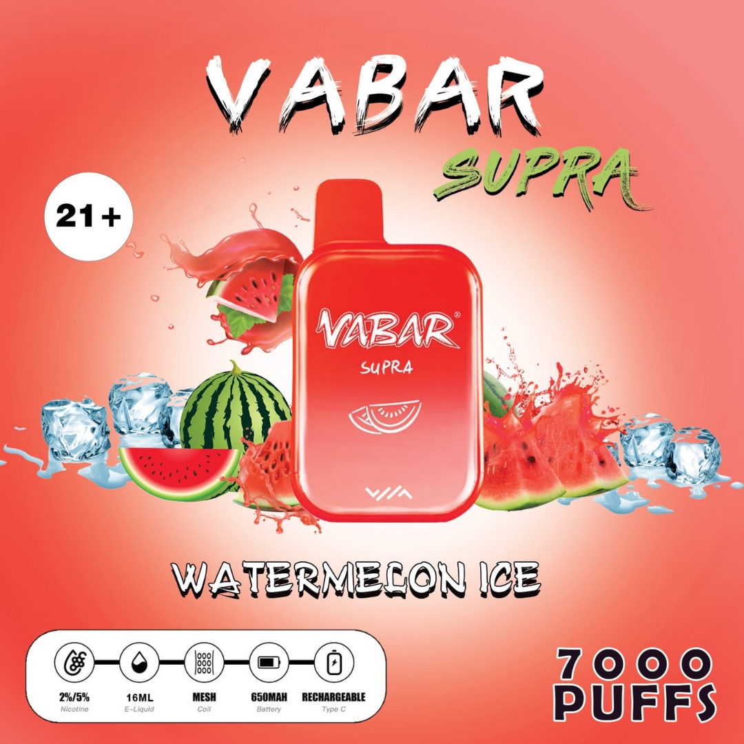 Vabar supra disposable vape 7000 - WATERMELON ICE